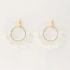My Jewellery Boucles D'oreilles Semi-rondes Avec Perles Blanches Outlet