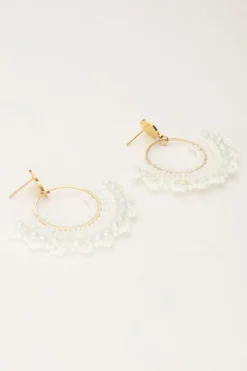 My Jewellery Boucles D'oreilles Semi-rondes Avec Perles Blanches Outlet
