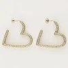 My Jewellery Boucles D'oreilles Starry Avec Cœur Et Strass Clearance