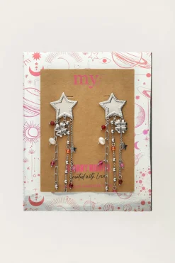 My Jewellery Boucles D'oreilles Starry Avec étoile Et Perles New