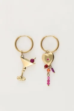 My Jewellery Boucles D'oreilles Starry Avec Cocktail Et Cœur Clearance