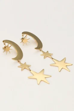 My Jewellery Boucles D'oreilles Starry Avec Lune Et étoiles Hot