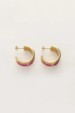 My Jewellery Boucles D'oreilles Sunrocks Violettes Peintes à La Main Best