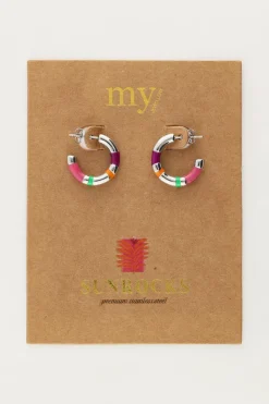 My Jewellery Boucles D'oreilles Sunrocks à Rayures Multicolores Sale