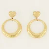 My Jewellery Boucles D’oreilles Tendance Rondes Avec Cœur Sale