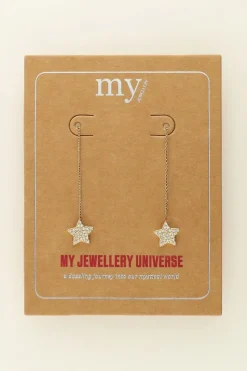 My Jewellery Boucles D'oreilles étoile Et Strass Universe Outlet