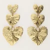 My Jewellery Boucles D'oreilles Trois Cœurs Martelés New