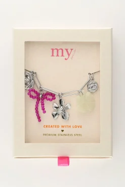 My Jewellery Bracelet à Charms Avec Liens Et Fleurs Multicolores Best
