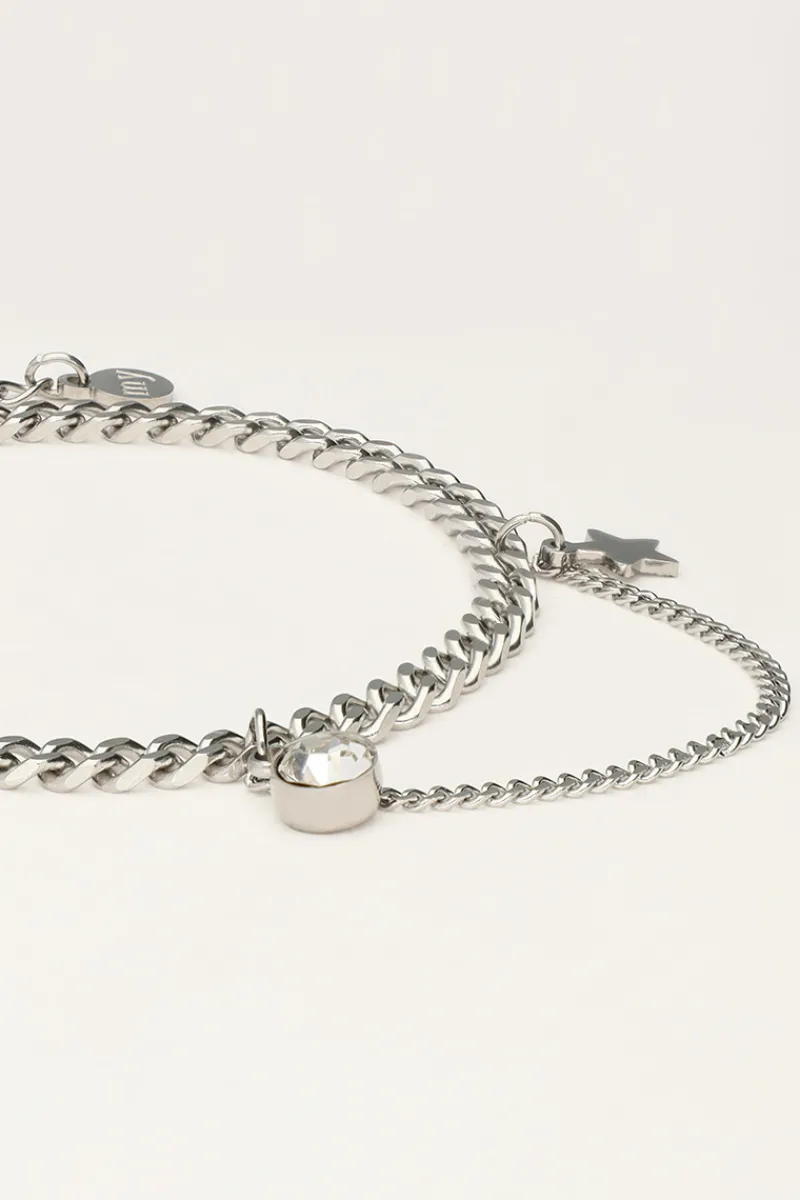My Jewellery Bracelet à Maillons Avec Strass Et étoile Fashion