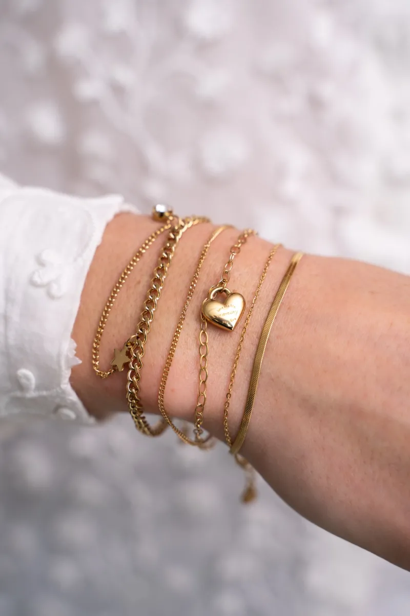 My Jewellery Bracelet à Maillons Avec Strass Et étoile Fashion
