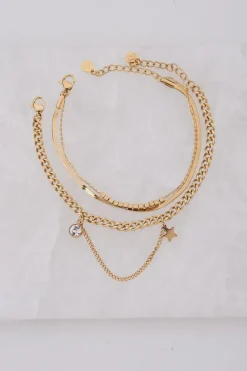 My Jewellery Bracelet à Maillons Avec Strass Et étoile Fashion
