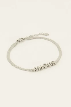 My Jewellery Bracelet à Maillons Plats Avec Texte "amour New