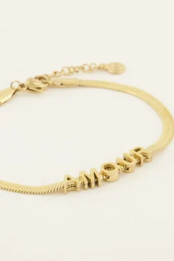 My Jewellery Bracelet à Maillons Plats Avec Texte 
