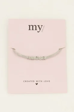 My Jewellery Bracelet à Maillons Plats Avec Texte 