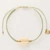 My Jewellery Bracelet Art En Cordon Doré Avec Coquillage Outlet