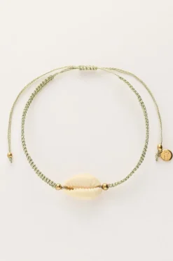 My Jewellery Bracelet Art En Cordon Doré Avec Coquillage Outlet
