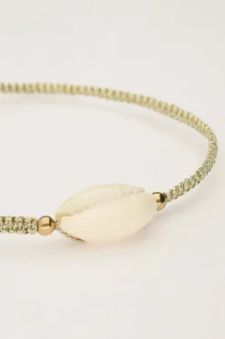 My Jewellery Bracelet Art En Cordon Doré Avec Coquillage Outlet