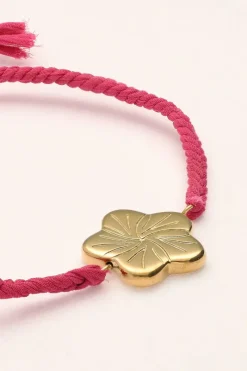 My Jewellery Bracelet Art En Cordon Rose Avec Fleur Online