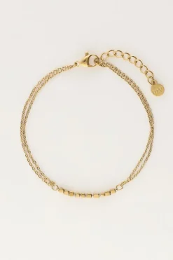 My Jewellery Bracelet Avec Chaîne Double Et Carrés Best