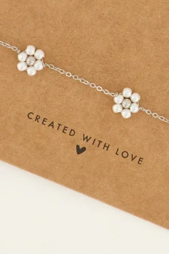 My Jewellery Bracelet Avec Fleurs Et Perles Discount