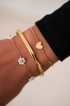 My Jewellery Bracelet Avec Fleurs Et Perles Discount