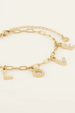 My Jewellery Bracelet Avec Lettres Love Et Strass Hot