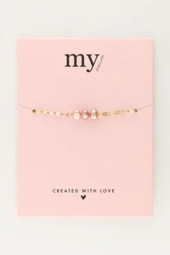 My Jewellery Bracelet Avec Trois Perles Violettes Best