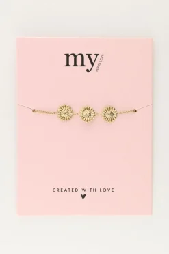 My Jewellery Bracelet Avec Trois Tournesols Sale