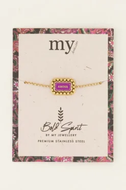 My Jewellery Bracelet Bold Spirit Avec Charm « Amour » Rose Discount
