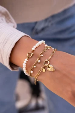 My Jewellery Bracelet Chaîne Pendentif Coeur à Perles Online