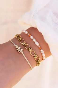 My Jewellery Bracelet Cordon Beige à Initiale Discount