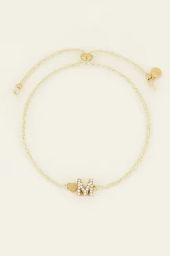 My Jewellery Bracelet Cordon Beige à Initiale Discount