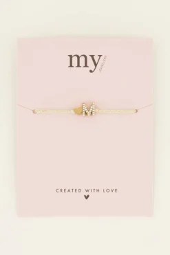My Jewellery Bracelet Cordon Beige à Initiale Discount
