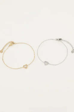 My Jewellery Bracelet Cœur à Strass Discount
