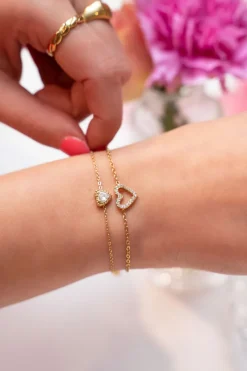 My Jewellery Bracelet Cœur à Strass Discount