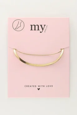 My Jewellery Bracelet De Cheville Minimaliste à Double Lien Outlet