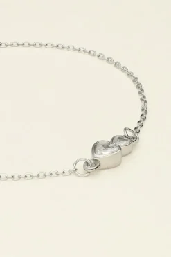 My Jewellery Bracelet Double Cœur En Strass New
