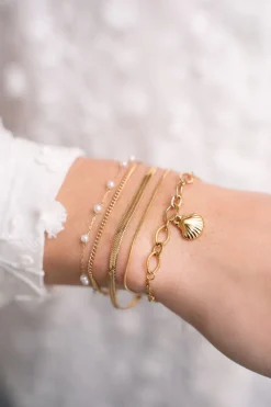 My Jewellery Bracelet Double Minimaliste Avec Des Perles Outlet