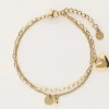 My Jewellery Bracelet Double Minimaliste Avec Charms Cœur Best