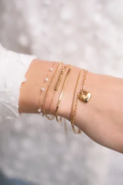 My Jewellery Bracelet Double Minimaliste Avec Carrés New