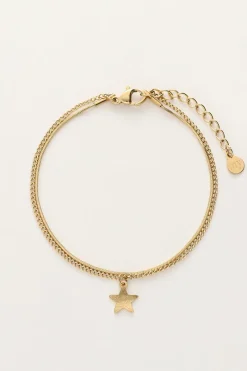 My Jewellery Bracelet Double Minimaliste Avec Charms étoile Clearance