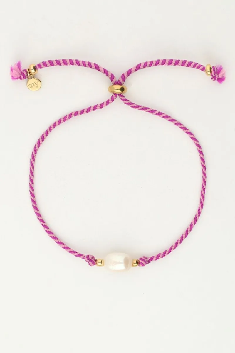 My Jewellery Bracelet En Corde Avec Perles New