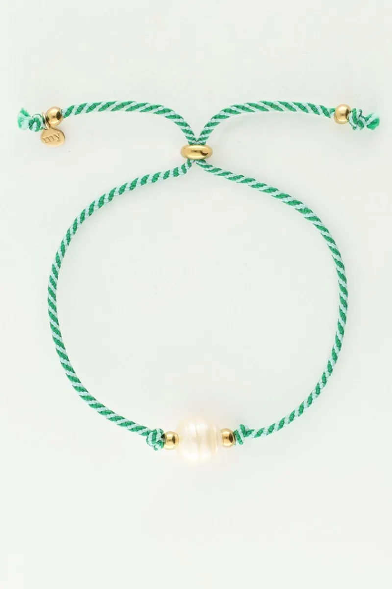 My Jewellery Bracelet En Corde Avec Perles New