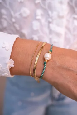 My Jewellery Bracelet En Corde Avec Perles New