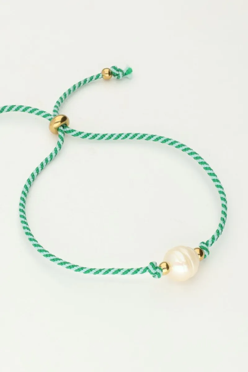 My Jewellery Bracelet En Corde Avec Perles New