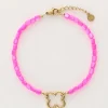 My Jewellery Bracelet En Perles Roses Avec Trèfle Online
