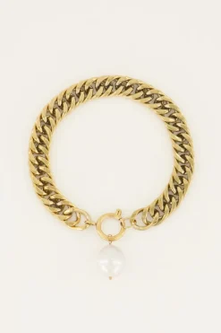 My Jewellery Bracelet Grosse Maille Avec Perle Sale