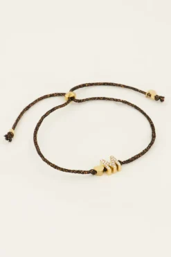 My Jewellery Bracelet Initiale Noir Sale