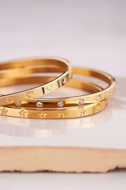 My Jewellery Bracelet Jonc à Pierres Transparentes Discount