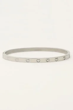 My Jewellery Bracelet Jonc Avec Cœurs Gravés Best